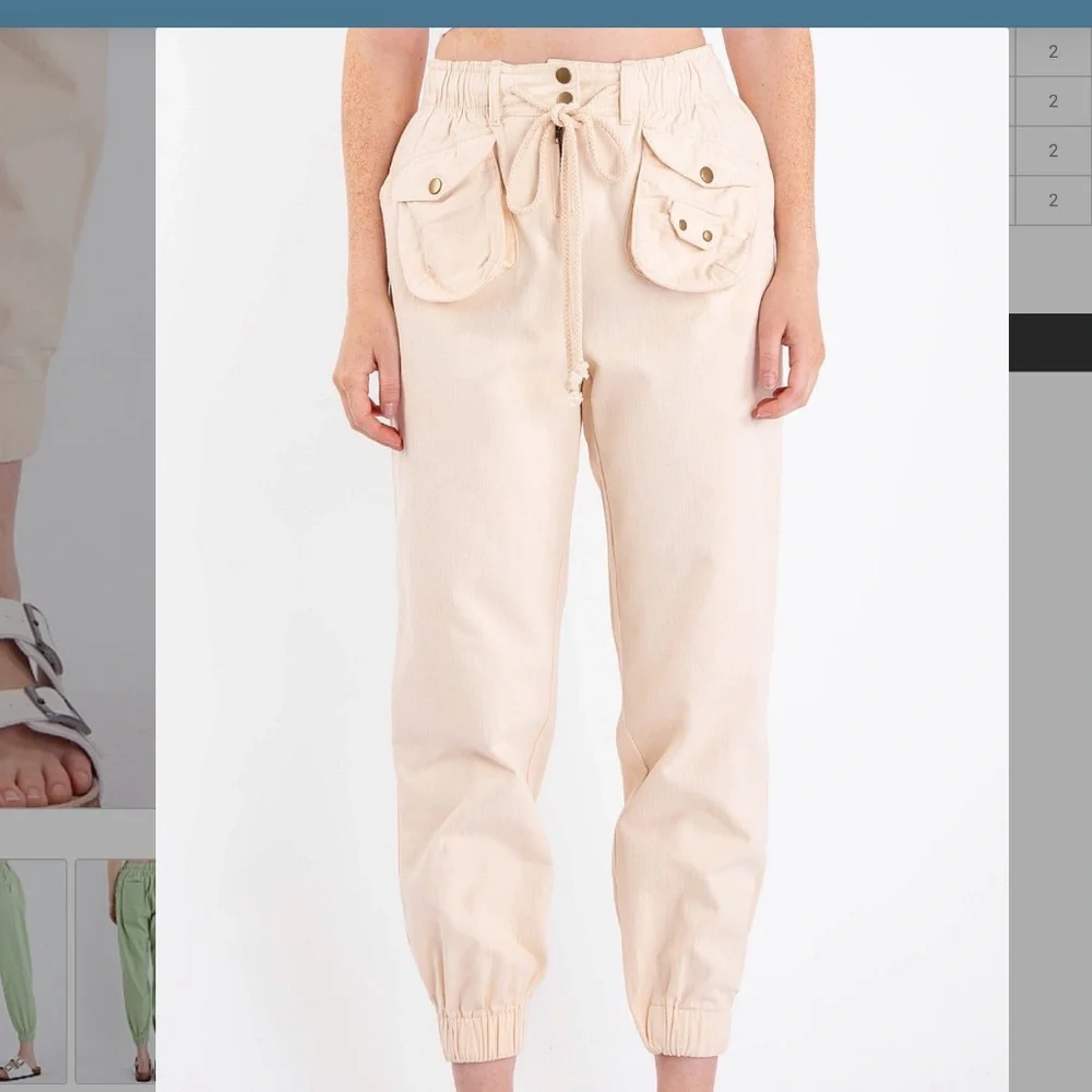 Blue Velvet “ Berlin 2 “ Blue Velvet Cargo Jogger CREAM BR60